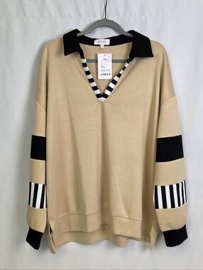Jess Lea Collared Sweatshirt Size 3X NWT
